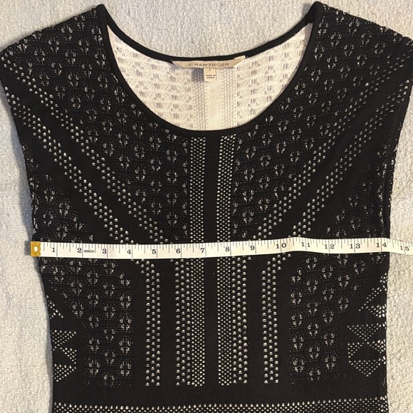 41 Hawthorn Black Geometric Mini Dress - Picture 4 of 9